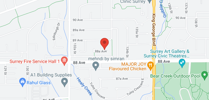 map of 13379 88A AVENUE